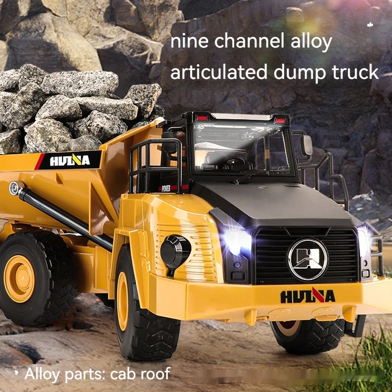 

Автомобиль Huina 568 с дистанционным управлением, Инженерная техника, самосвал из сплава, имитация для больших детей, день рождения
