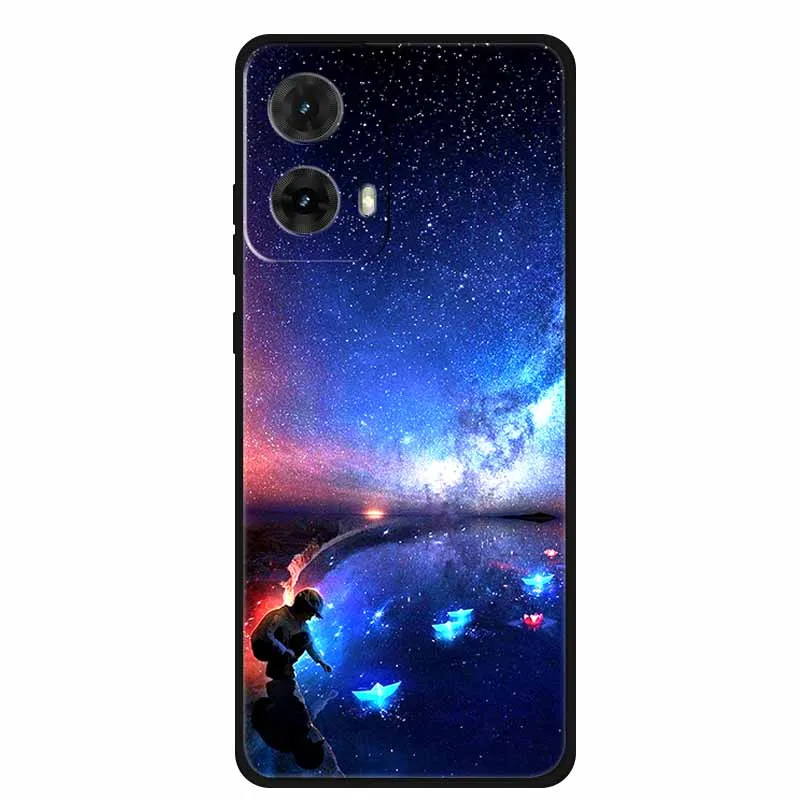 Colorful Painted Cat TPU Soft Silicone Phone Back Cover - Cute Design