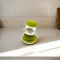 Press the self-refill cleaning brush Dishwashing brush, household non-stick dishwashing brush, with stand Kitchen cleaning produ 1