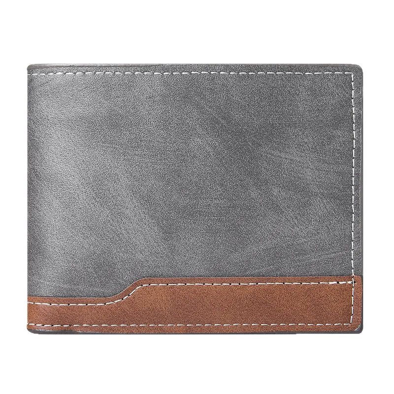 Sleek Tri-Fold Men's Business Wallet with Multi-Card Slots and Portable Design