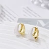 Boucles d'oreilles créoles rondes tendance pour femme, émail rouge, bleu, rose, noir, couleur or, boucles d'oreilles vintage élégantes, bijoux féminins