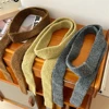 Winter New Solid Color Narrow Long Scarf Female Korean Version Knitted Woolen Scarves Women's Imitation Cashmere Mohair Scarf 1