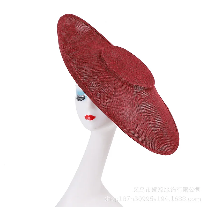Sinamay Fascinator Hut Basis XL Disc Kopf bedeckung – Detail 6