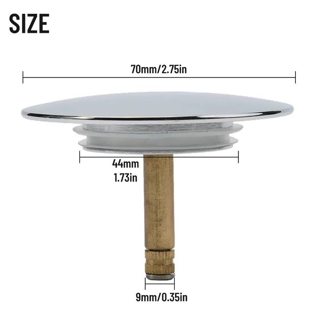 1pcs 70mm Universal Stainless Steel Basin Pop-up Drain Filter Hair Catcher Sink Strainer Bathtub Stopper Bathroom Tool 4