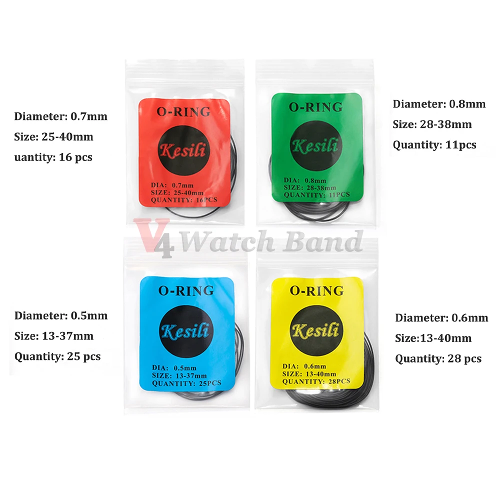 Waterproof Rubber O-Ring Gasket Set for Watch Back Cover Repair