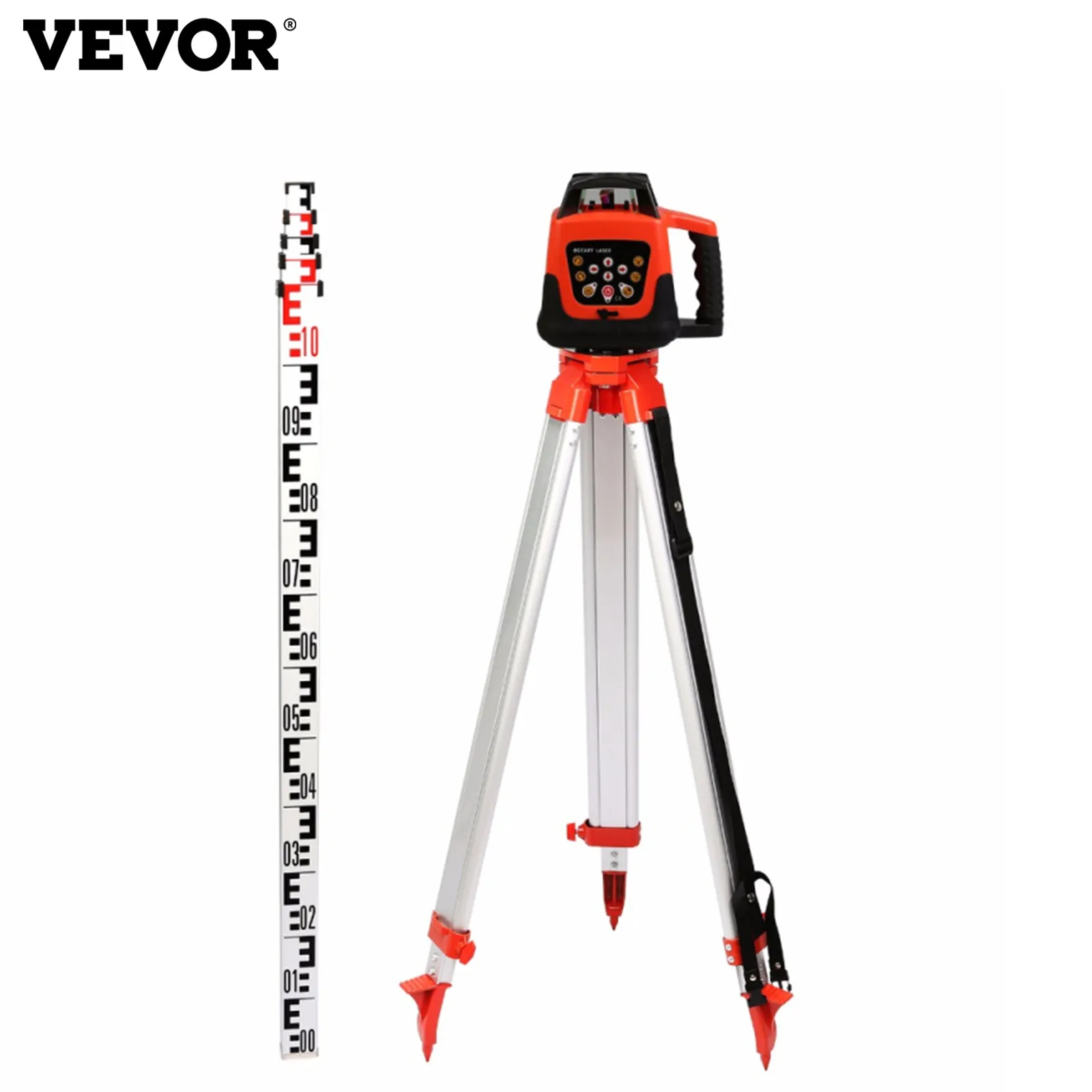 Uitvoeren bijtend binding Vevor 1.65M Aluminium Statief 5M 5 Afdeling Dumpy Laserwaterpas Personeel  Voor Roterende Laser Level 110V/220V| | - AliExpress