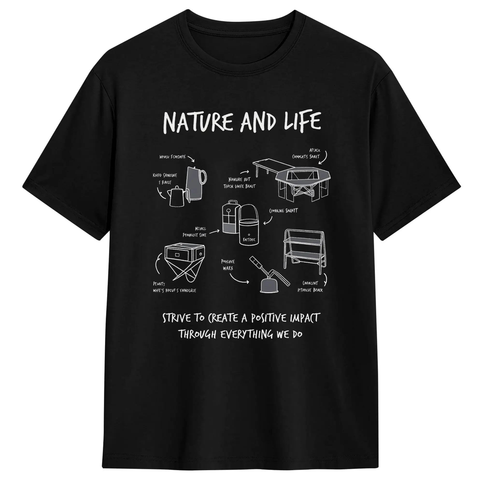 Übergroßes T-Shirt Beach Snow Peak Fashion T-Shirts seit 1958 Baumwoll-T-Shirt für Herren Y2K Lustiger Aufdruck Kurzarm-Tops