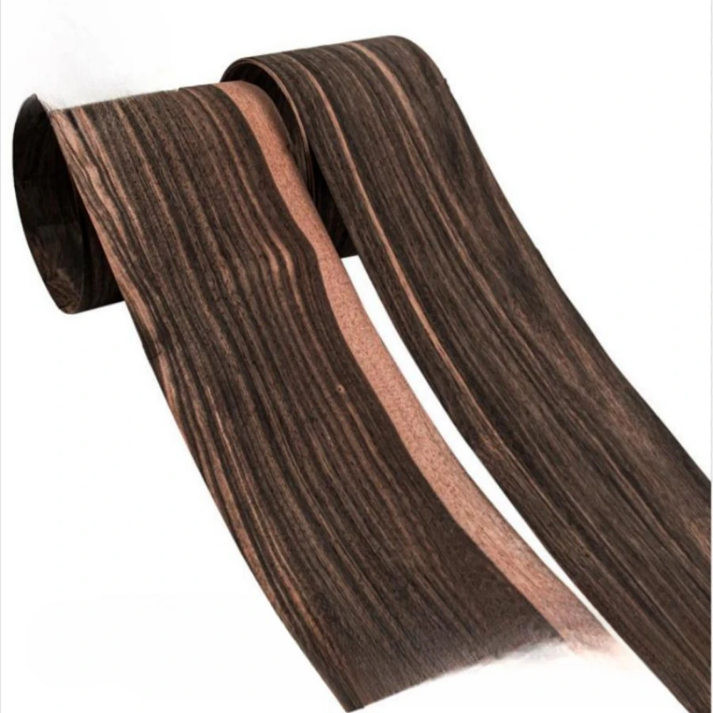Natural Genuine Black Indonesian Ebony Veneer Furniture Wood Veneer about Thick 0.5MM