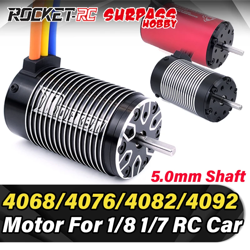 Водонепроницаемый бесщеточный двигатель Surpass Hobby Rocket 4068 4076 4082 4092 для 1/8 1/7