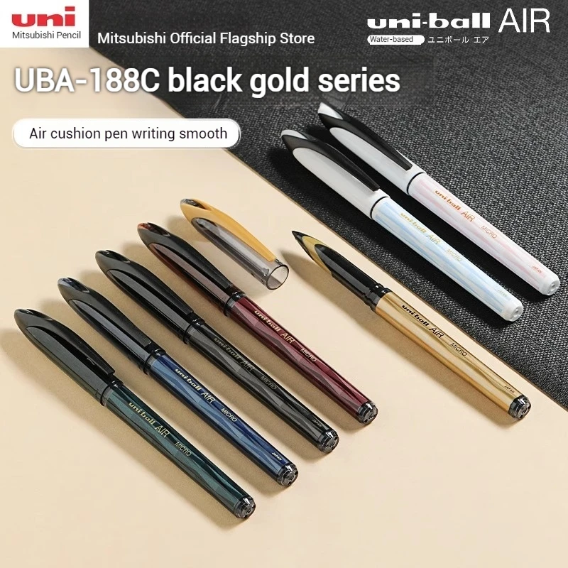 Uni Ball AIR Black Tech Gelstifte, 0,5 Harz umwickelte Spitze, große Kapazität, gerader Flüssigwasserstift, einfaches Zeichnen, Schreibzubehör – Detail 1