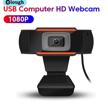 Elough Webcam HD 1080P con microfono incorporato Fotocamera USB per PC portatile Registrazione video Conferenza Treppiede per telecamera di rete