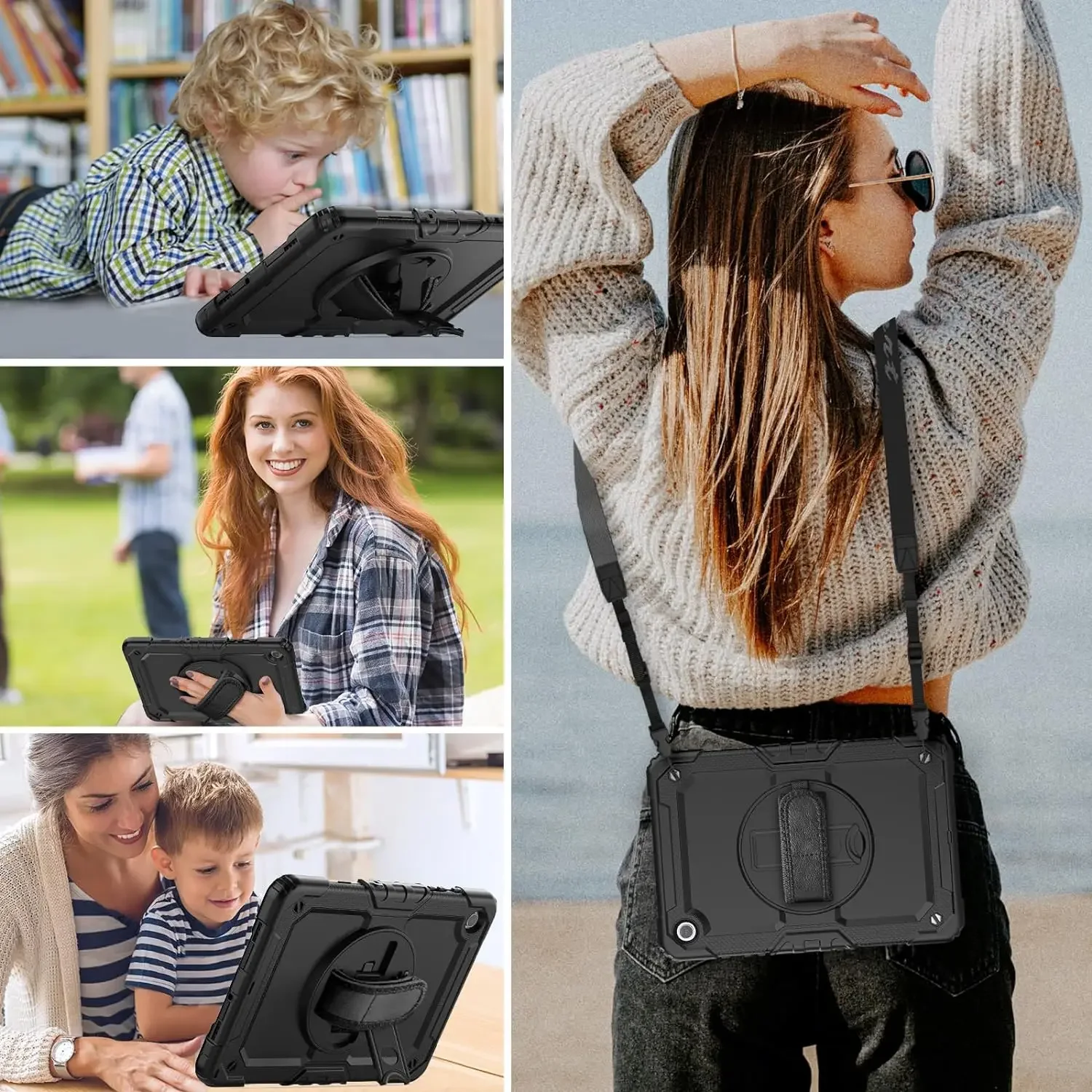 para Crianças Samsung Galaxy Tab Tablet Cover Protetor de Tela Alça de Ombro a9 Plus 11 Sm-x210 X215 X216 2023 a9 8.7 X110 X115 Case - Imagem 5