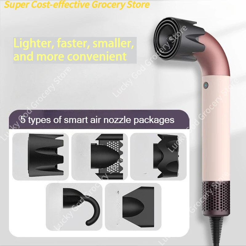 Hot sale NEW High Speed Hair Dryer 1.8M 1/5 Nozzles Hair Blower Quick Drying Negative Ion Secadora Para Cabello HD18