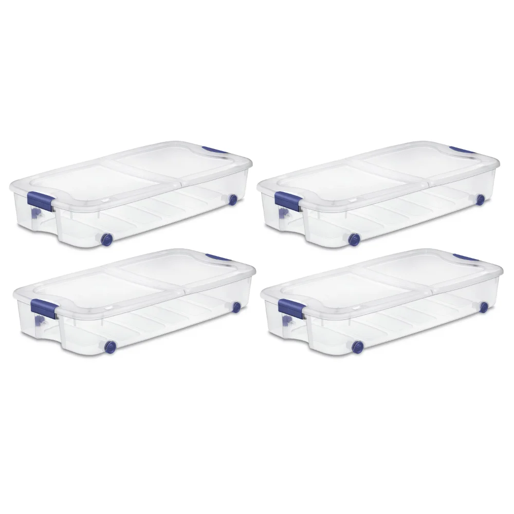 

66 Qt. Ultra™ Storage Box Plastic, Stadium Blue, Set of 4 Storage Boxes