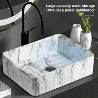 พรีเมี่ยมหินหลอดเลือดดําเซรามิคเหนือเคาน์เตอร์ห้องน้ําอ่างล้างหน้าทนทานห้องน้ํา Vanity Sink รูปแบบหินอ่างล้างหน้าชาม Home Hotel 4