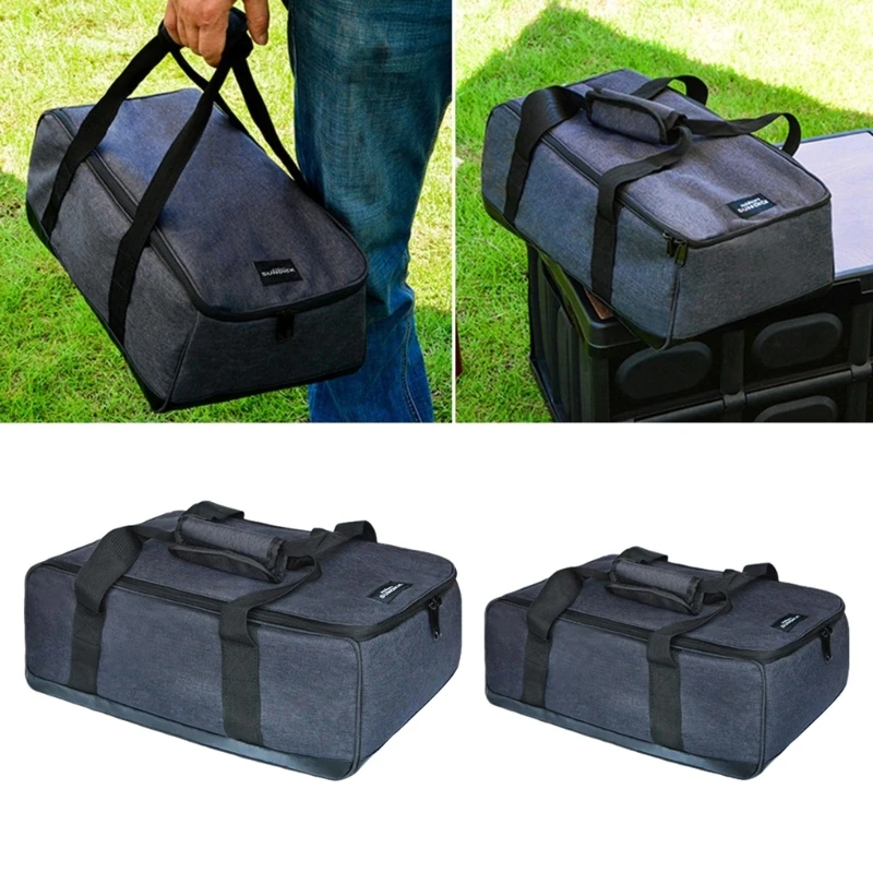 Camping Cookware Bag Portable Waterproof Pot Stove Storage Gas Tank Bags Outdoor Picnic Tableware Organizer for Camping