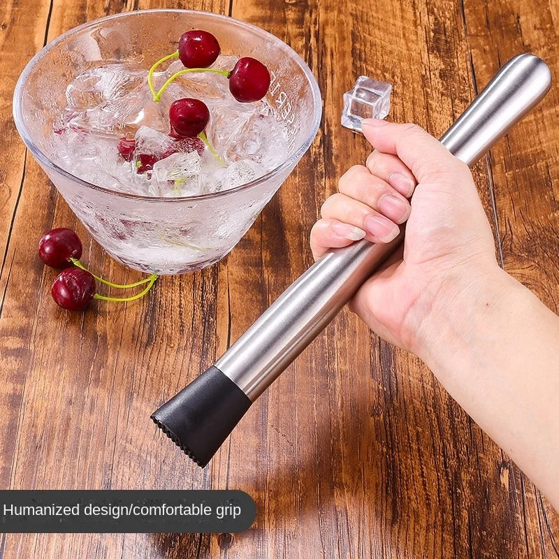 Bar Tools Stainless Steel Cocktail Muddler and Mixing Spoon Home Set Create Delicious Mojitos Fruit Based Drinks Storage