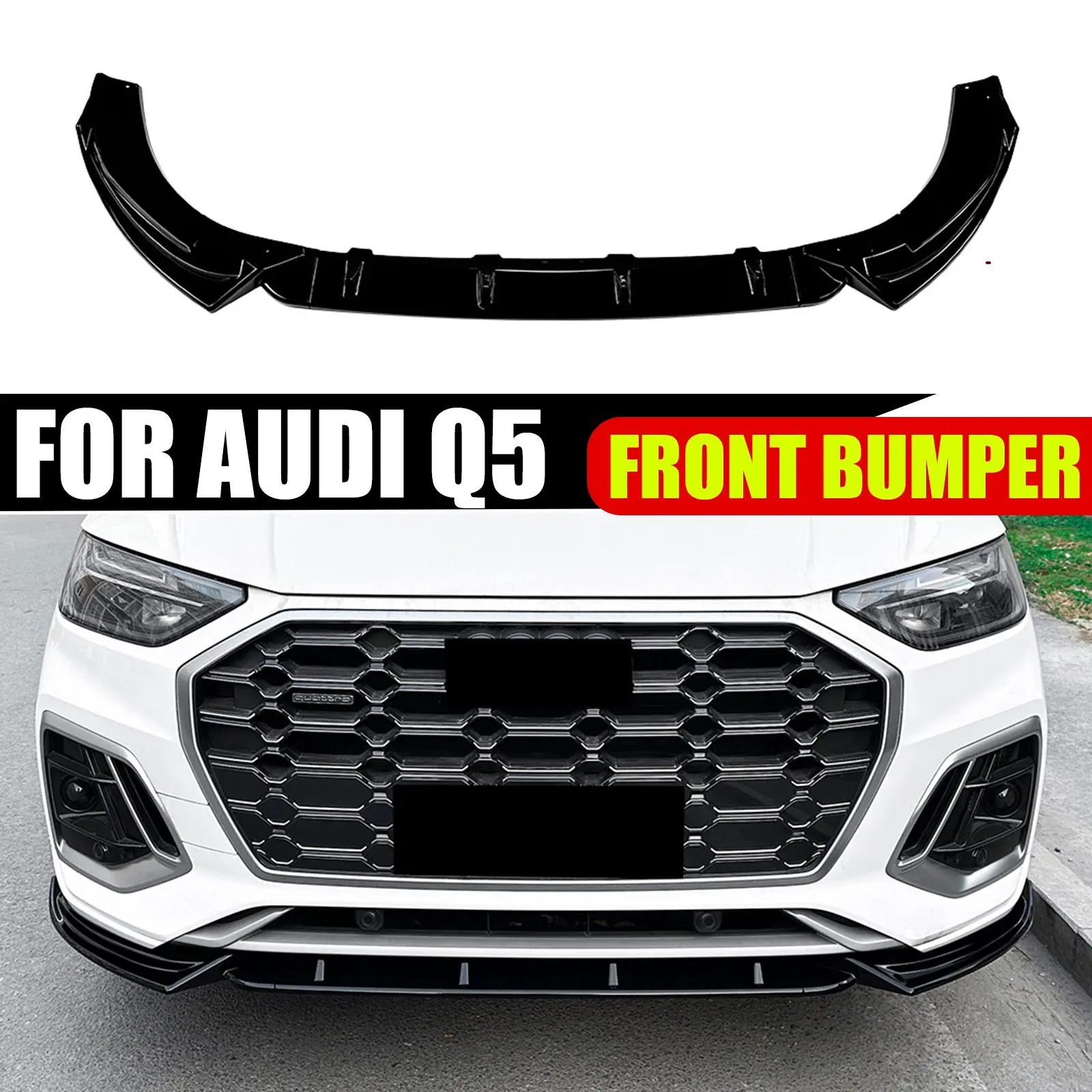 SPLITTER ANTERIORE PER AUDI A6 2011-2016 CON PARAURTI SLINE S6 - ABS SPLITTER ANTERIORE PER AUDI A6 2011-2016 CON PARAURTI SLINE S6 - ABS