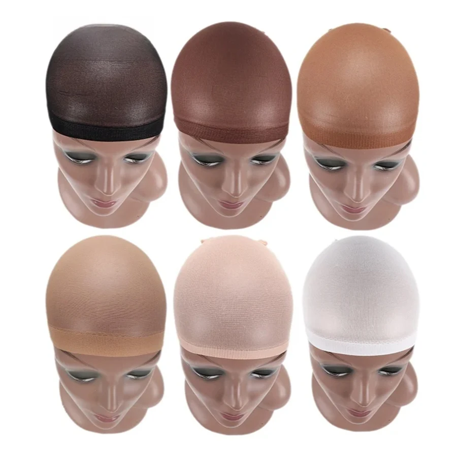 1/6/12bags Ventilated Nylon Mesh Nude Stocking wig caps Stretchy Close End Super Extra Thin Skin Breathable