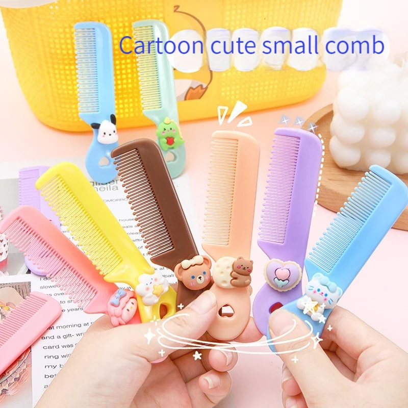 Hair Brush Comb Baby Hair Brush Comb Smooth Handle Cartoon Maternal Daily Care Toddler's Head Comb Portable Color Hair Care Round Head
