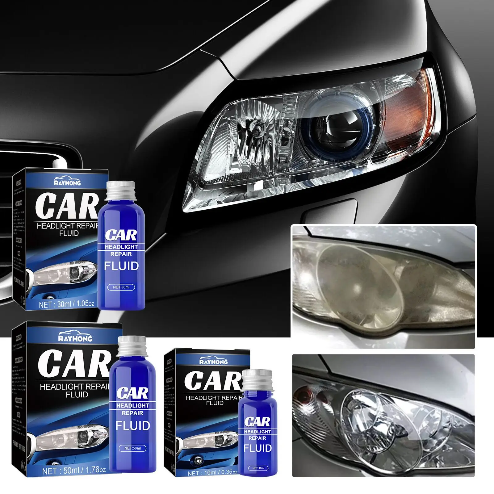 10/30ml Car Headlight Repair Fluid Headlight Polish Headlight Repair Kit  Refurbishment Liquid Car Headlight Restoration Wash Kit - AliExpress