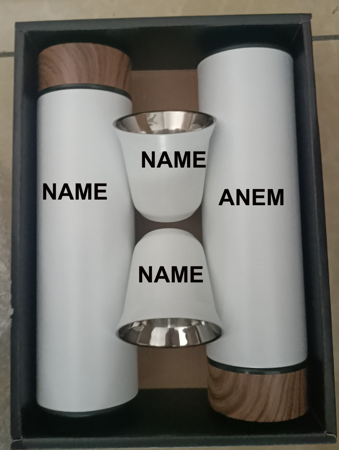 

Custom LOGO FEE Mini Coffee Tumbler Mug Cups Saudi Arabia 2 PCS 500ml +2pcs 80ml（with box)