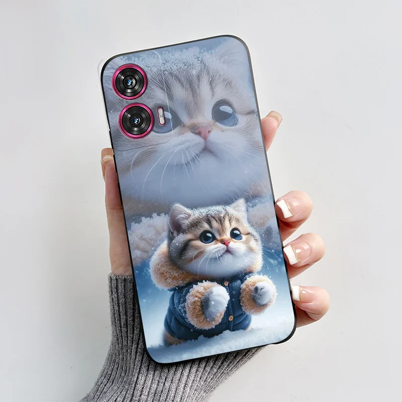 Silicone TPU Fashion Love Heart Cartoon Shockproof Phone Case for Motorola Edge 50 Fusion