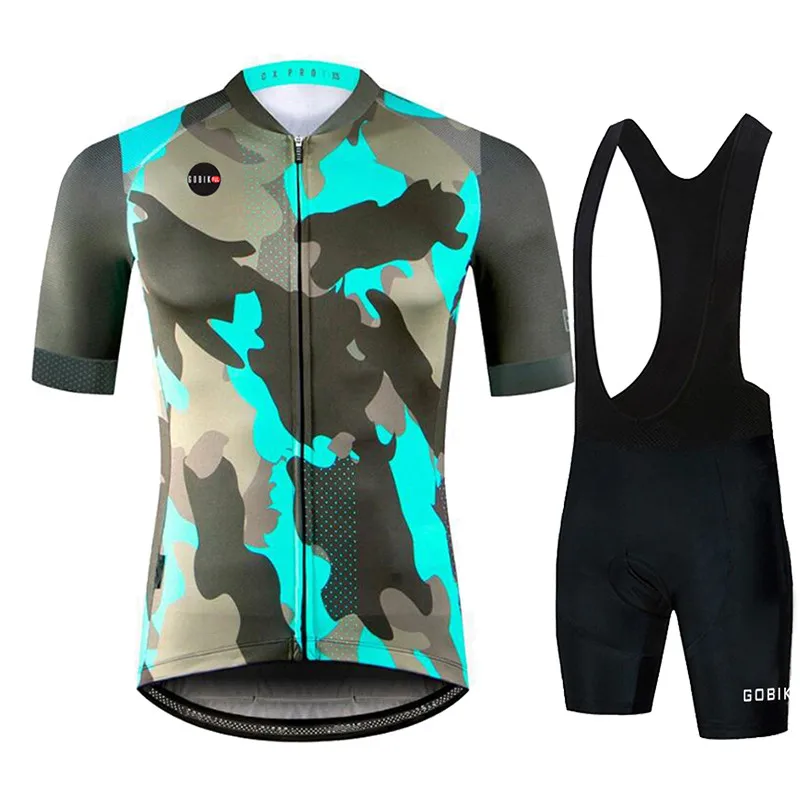 Cycling Jersey Cycling Suit Cycling Jersey Set Blue Gobikful Bike Maillot Jersey Cycling Shorts Set Men Ropa Ciclismo Breathable Team Bicycle Clothing Mountain Bike