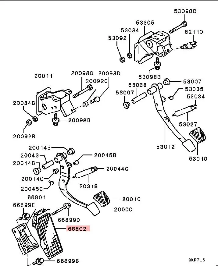 PAJERO V30V40WV31V33V45V43W FOOTREST MB419331