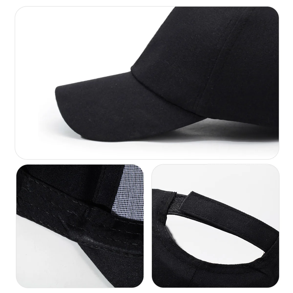 2025 New Big Head Hat Women's Baseball Cap Showing Face Small Men's Enlarged and Deepened Sun Protection Peaked Cap Pure Color Hiking Sports Mountaineering