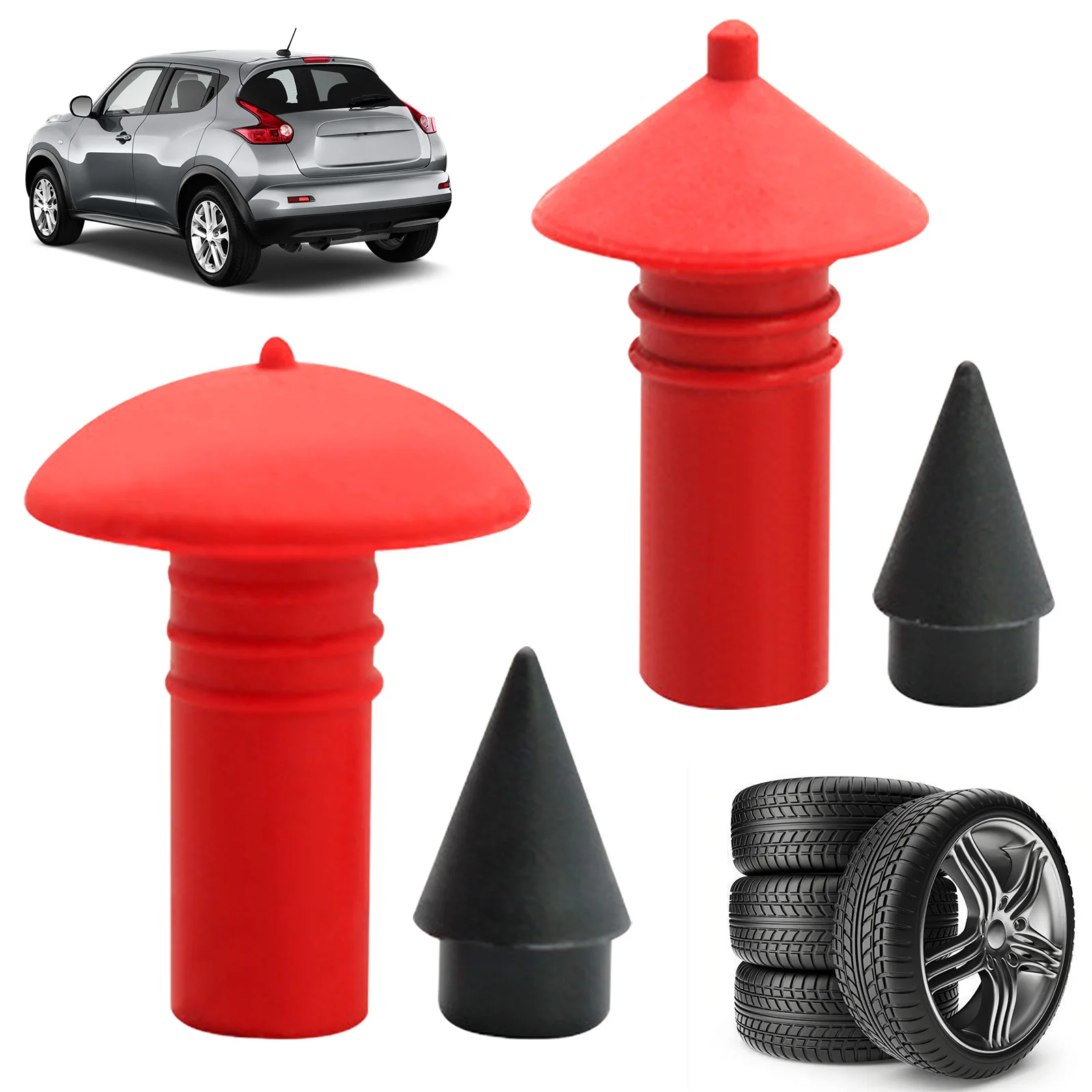 180Pcs Rubber bullet Vacuum Tire Repair Gun Rubber Bullet Mushroom Nail