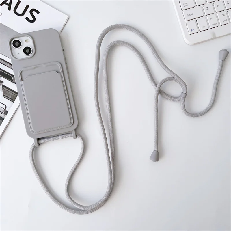 Versatile Crossbody Lanyard Silicone Phone Case Cover