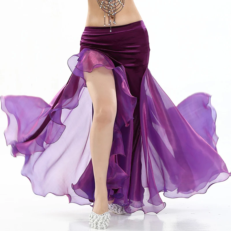 Hot sale! belly dance skirt women belly dance Velvet skirt girls belly