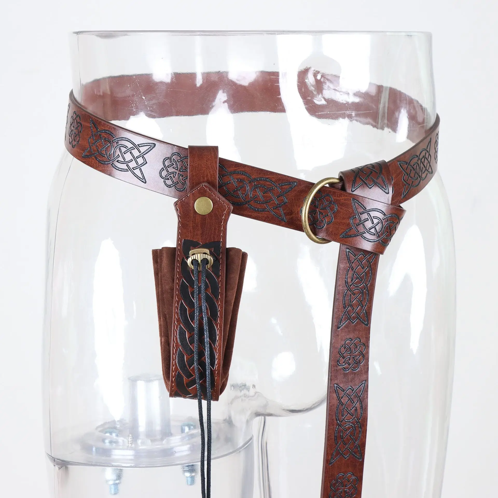 

Men's Coin Wallet Vintage Pu Leather Viking Style Medieval Hanging Belt Waterproof Fashion Cosplay Men's Waistpack Coin Wallet