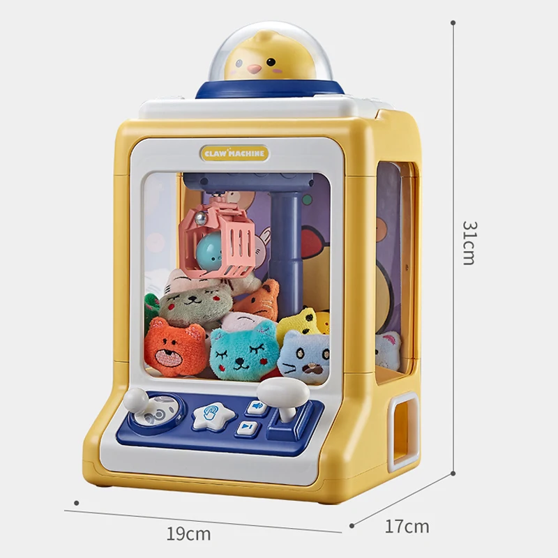 Automatic Doll Machine Toy for Kids Mini Cartoon Coin Operated