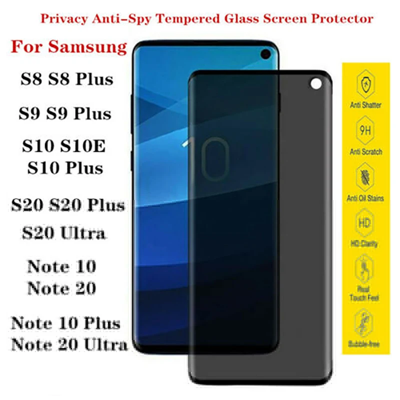 3DFullCoverCurvedPrivacyScreenProtectorsForSamsungS8S9plus