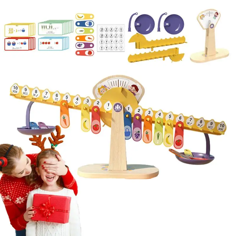 

Kids Scale For Math 61pcs Interactive Balance Scale Game Creative Developmental Toys Funny Hand Eye Coordination Toys For Boys