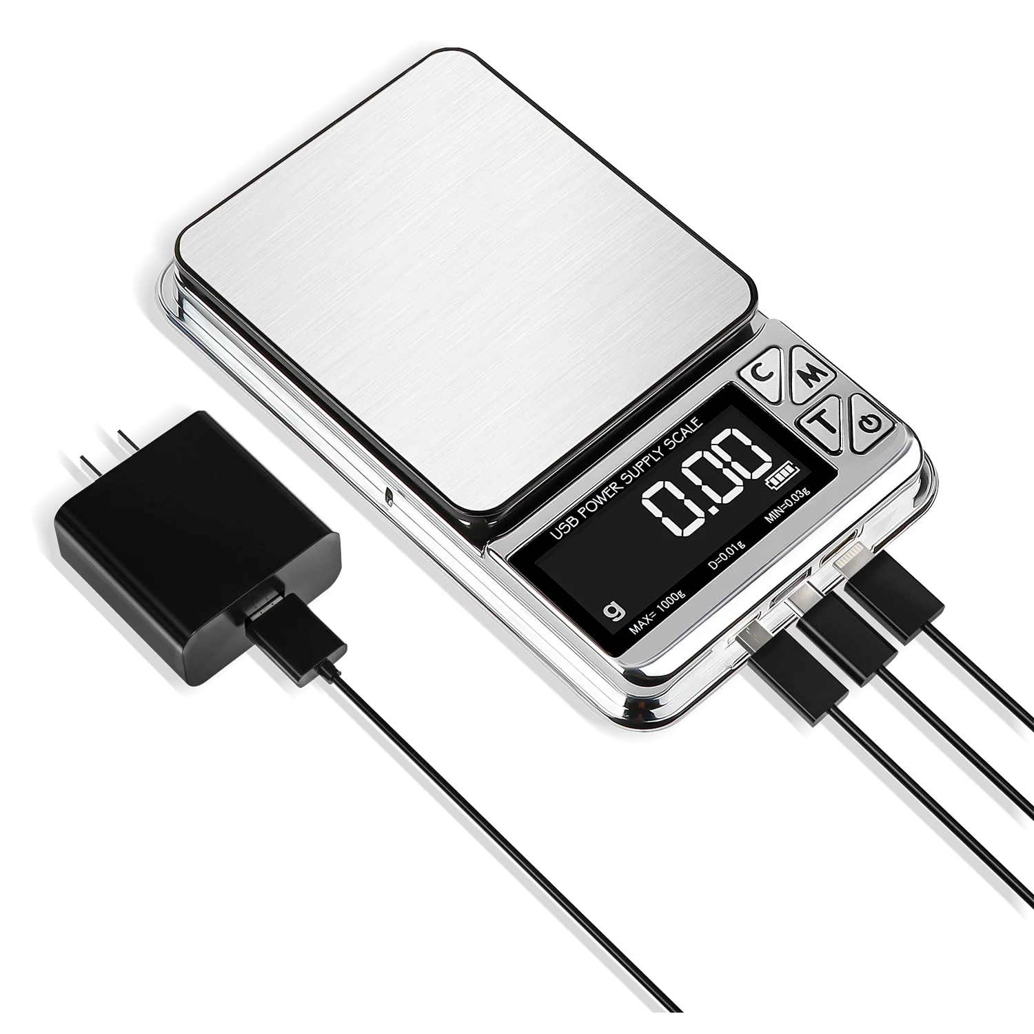 충전식 미니 전자 포켓 그램 체중계, 휴대용 디지털 쥬얼리 골드 체중계 USB 전원 공급 장치, 0.01g-1000g 