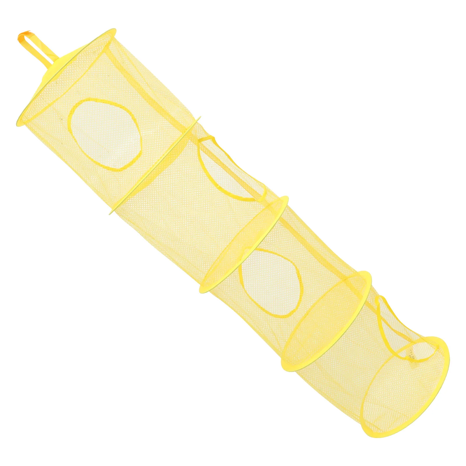 

Foldable 4-compartment Hanging Net Versatile Plush Toy Storage Hanging Net Drying Mesh Basket
