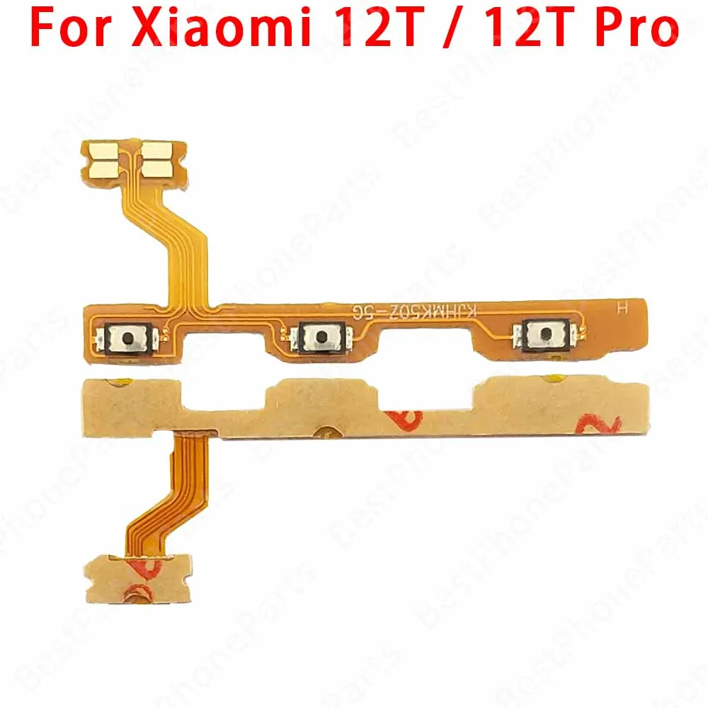 Flex Cable Button Switch Control Key Button Replacement Parts Flex Cable Replacement Phone Button Replacement Parts Power Switch Button For Xiaomi 12 12X 12T 13 13T 14 Lite Pro Xiaomi12 Xiaomi13 Xiaomi14 Side Button Switch Volume Key Power On Off Flex Cable Parts