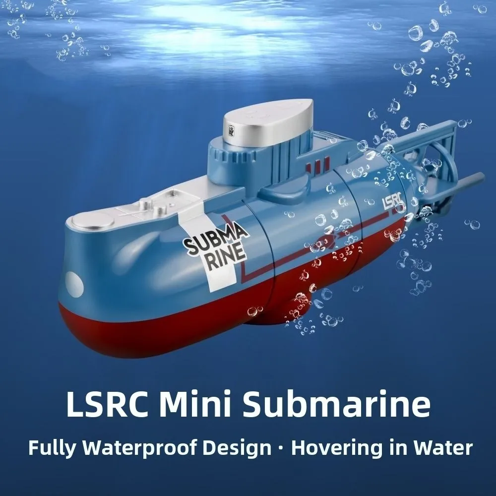 Mini sous-marin RC télécommandé bleu 15cm - Jouet étanche plongée 0.7m