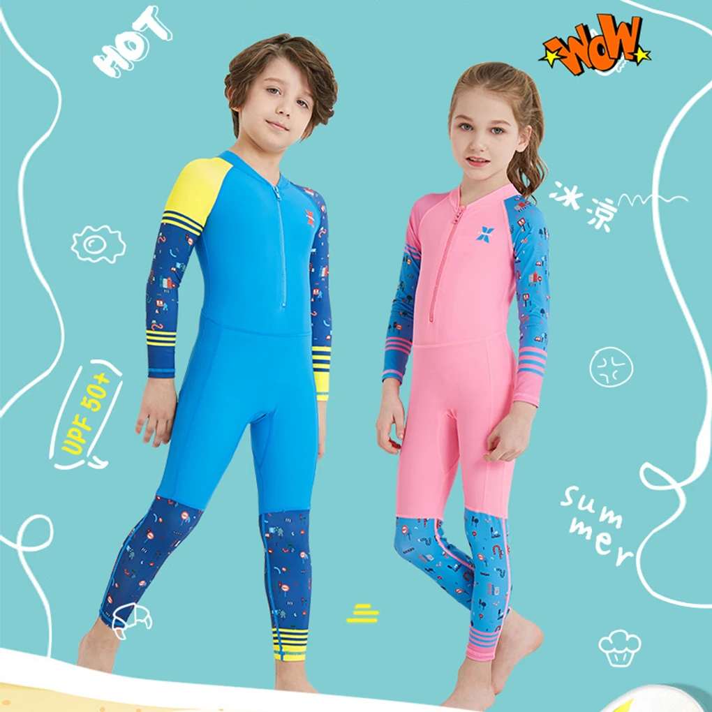 Kids Wetsuit Chid Wet Suit Outdoor Summer Diving Suit Outdoor Swimming Suits Children Wet Suits One-piece Wetsuits Pink S