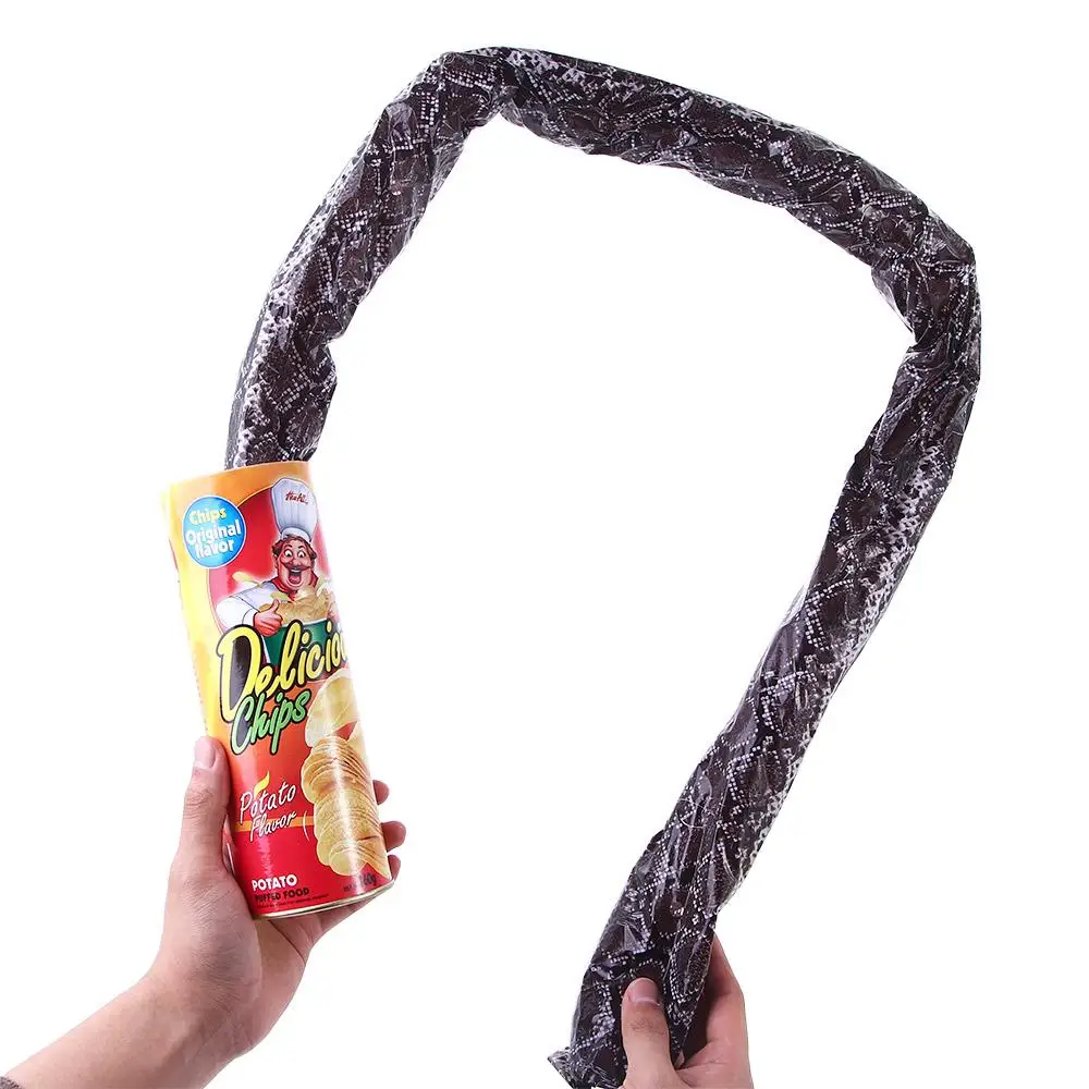 Pran Toy A Can Gag Fool Day Halloween Gift The Potato Chip Snake Can Spring Snake Toy Jump Stage Toy Magic Tricks