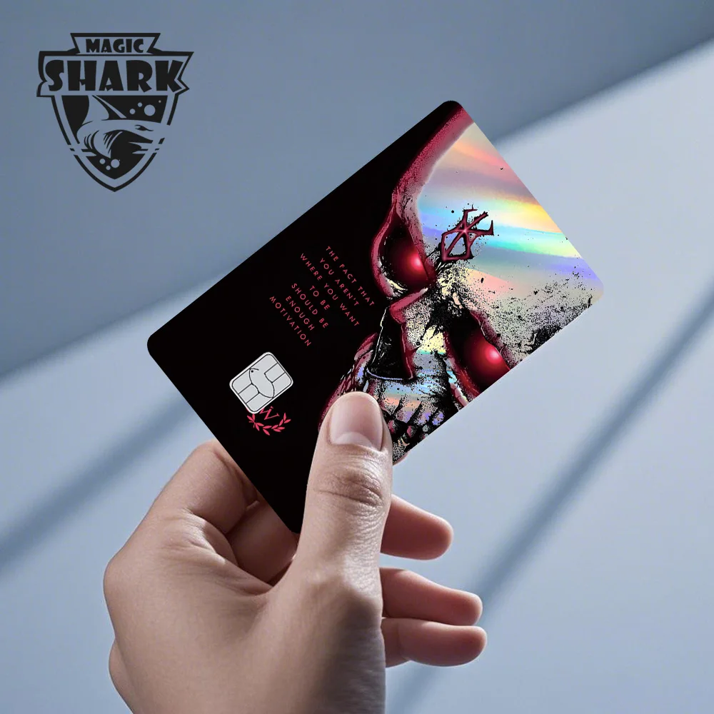 Magic Shark Dark Anime Holographic Card Sticker Skin