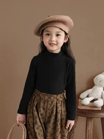 1-9Years Toddler Kids Turtleneck Long Sleeve Base Tops Infant Soft Full Tees Children Solid t Shirt 2