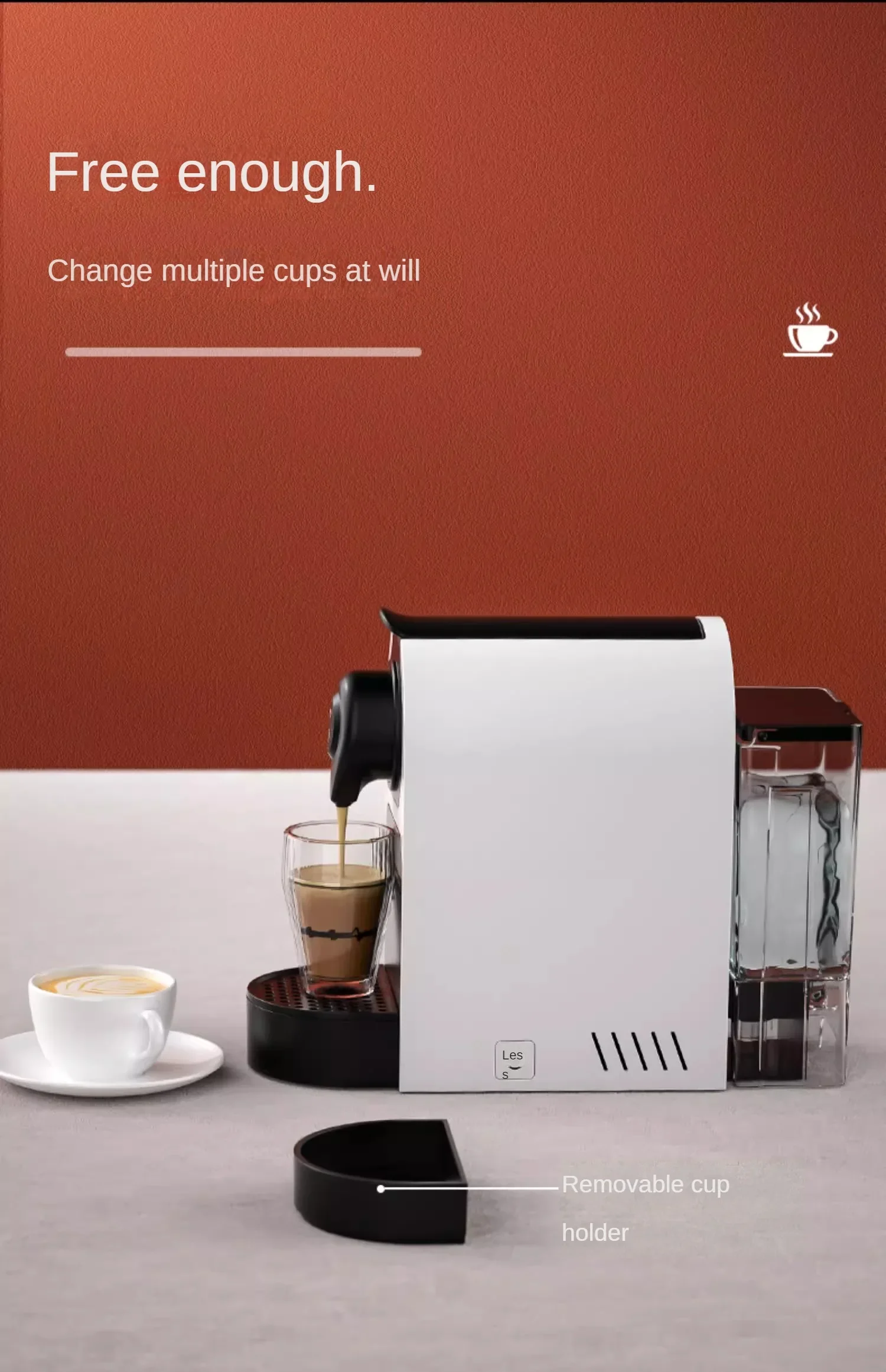 Description Picture 5 of itemCapsule 220V Coffee Machine Automatic Small Portable Office Universal Ground Coffee Multi-in-One Machine Kahve Makineleri
