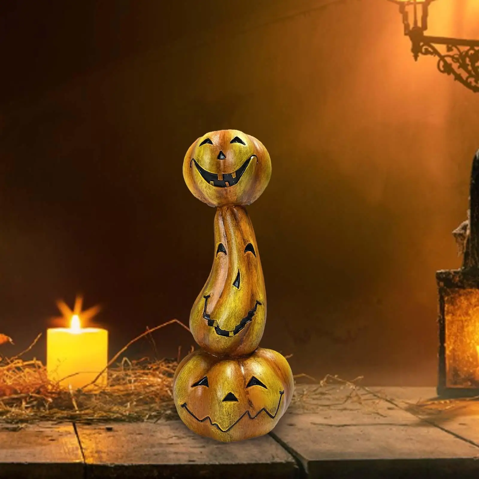 Halloween Candle Holder Candle Stand Spooky Tabletop Ornaments Pumpkin