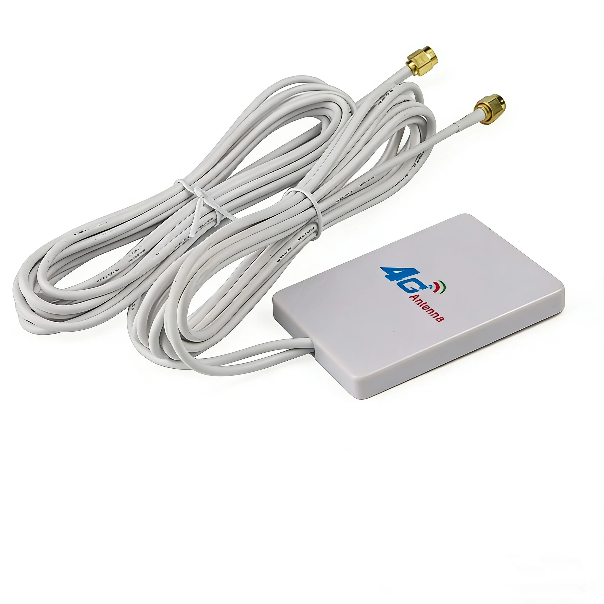 야외 패널 안테나 4G LTE WiFi 듀얼 포트 고이득 12dBi, 3G/4G/LTE/2.4GHz 듀얼 SMA 암 커넥터 플랫 안테나 (신호용)