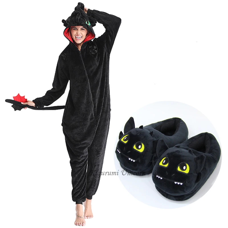 Kigurumi Unicorn Onesie Cartoon Toothless Night Pajamas For Adult Women Men Animal Hooded Homewear Halloween Cosplay Costume Pjs kigurumi pajamas onesies,cosplay pajamas onesies
