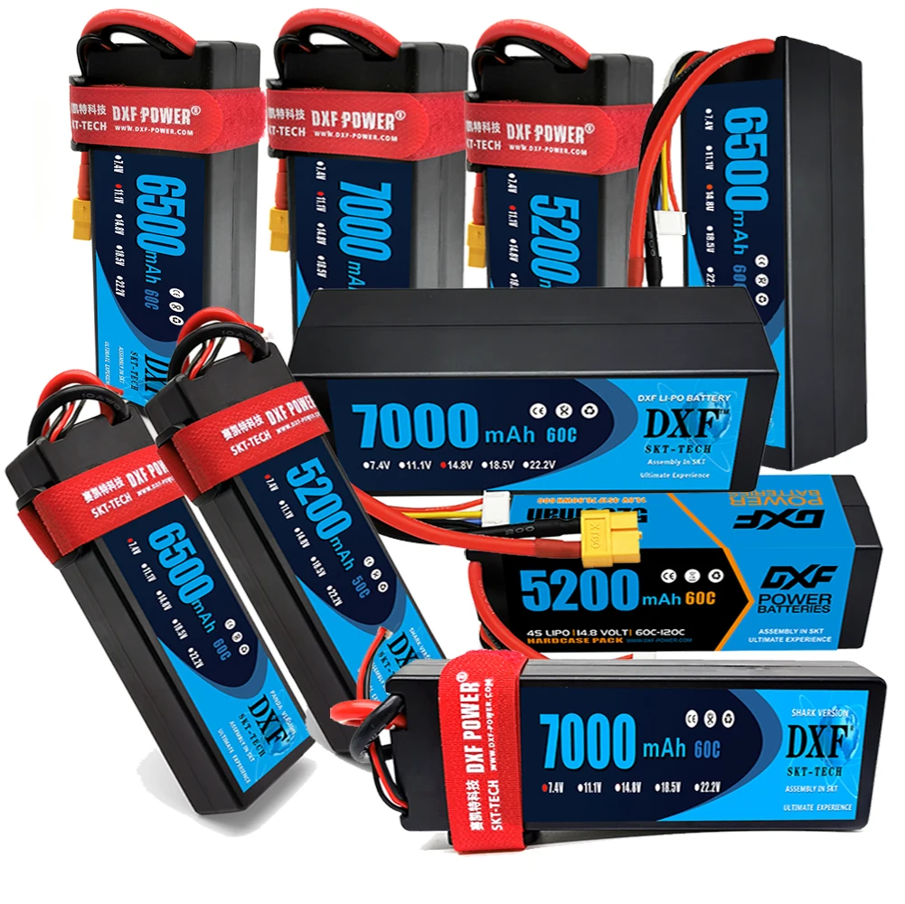 USA)DXF Lipo Battery 4S 14.8V 5200mAh 60C/120C HardCase Lipo Battery